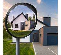 ZGHQHCDRH Miroirs convexes, Rétroviseur de sécurité 18 Pouces, rétroviseur d'angle Route, extérieur Universel avec Capuchon, Miroir Convexe Support Montage