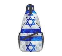 ZGHQHCDRH Mode Drapeau D’Israël Bandoulière Sling Sac À Dos Hommes Océan Vagues Épaule Sacs De Poitrine pour Camping Vélo
