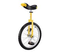 ZGHQHCDRH monocycle, Vélo Amusant d'exercice d'équilibre de Roue 20 Pouces for Adultes - Siège réglable Capacité 150 kg Scooter Fitness for représentation Cirque(Yellow)
