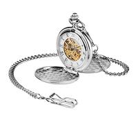 ZGHQHCDRH Montre de Poche, Montre de Poche mécanique for Hommes et Femmes, rétro, Chasseur de Vent à Main