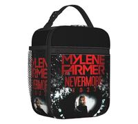ZGHQHCDRH Mylene Farmer Nevermore 2023 Sac à Lunch isolé thermiquement Femmes Français Chanteur Portable Lunch Tote pour l’école Boîte de Nourriture en Plein air