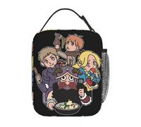 ZGHQHCDRH N’Oubliez Pas de Manger délicieux dans Le Donjon Sac à Lunch Isotherme Anime Lunch Container Sac Thermique Tote Lunch Box Pique-Hommes Femmes