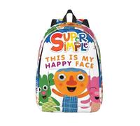 ZGHQHCDRH Noodle & Pals Micro Super Simple Sac à Dos avec Poche Student Work Nursery Rhymes Songs Daypack Men Women College Canvas Bags