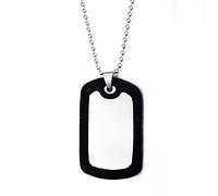 ZGHQHCDRH Nouveau Punk étiquettes de chien pendentif colliers hommes bijoux cadeaux titane acier longue chaîne militaire armée Style