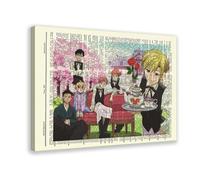 ZGHQHCDRH Ouran High School Host Club Anime Vintage Dictionnaire Art Poster Toile Décoration Chambre Bureau Chambre Cadeau 50 x 75 cm