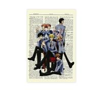 ZGHQHCDRH Ouran High School Host Club Poster sur toile style dictionnaire vintage Décoration murale pour salon, chambre à coucher 30 x 45 cm