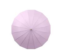 ZGHQHCDRH Parapluie semi-automatique multifonctionnel à mât de 108 cm de long avec poignée annulaire, de couleur unie, adapté aux jours ensoleillés et pluvieux.(Purple)