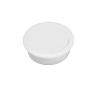 ZGHQHCDRH Passe-câbles de Bureau, Base de Couvercle Trou Fil Bureau, 5 pièces, 60mm/80mm, œillet, Port Sortie câble Table, Support(White,80mm)