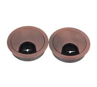 ZGHQHCDRH Passe-câbles de Bureau, Couvercle de Trou Table Rond en Alliage Zinc, 2 pièces, Port Sortie Fil, Passe-câble d'ordinateur Bureau, Support Ligne 50/53/60/80mm(Red Bronze,80mm)