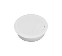 ZGHQHCDRH Passe-câbles de Bureau, Oeillet de Cordon Bureau 60/80mm, 2 pièces, Port Sortie Ligne, Couvercle Trou Fil, boîte Filetage, Passage câble(White,60mm)