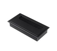 ZGHQHCDRH Passe-câbles de Bureau, Passe-câble rectangulaire en Alliage d'aluminium for PC de Bureau, Couvercle Trou Table, Port Sortie avec Brosse Noire(Black,80x160mm)
