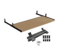 ZGHQHCDRH Plateau de Clavier sous Le Bureau, tiroir Ergonomique réglable avec accoudoirs for Ordinateur à Domicile(A Teak,60cm x 27cm)
