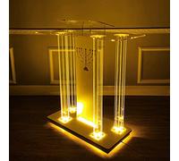 ZGHQHCDRH Pupitre, Chaire en Acrylique for églises, Podium for Ordinateur Portable, Bureau Debout Transparent for Les Discours, cérémonies d'ouverture, célébrations et Autres Occasions