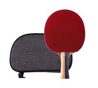 ZGHQHCDRH Raquette de Tennis de Table, Raquette de Tennis Table Professionnelle Single Shot avec Housse(Red and Black,Horizontal Shot)