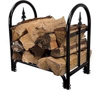 ZGHQHCDRH Râtelier à Bois, Support à Bois de Chauffage, Support autoportant 22,8 '' H, Stockage en Fer forgé for intérieur et extérieur, Utilisation avec Outils cheminée for écran