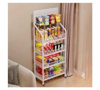 ZGHQHCDRH Rayons de supermarché, Organisateur d'étagère de collation, présentoir de supermarché, Support de Stockage de Boissons/Petits Aliments/Jouets Contre Le Mur(White,60x27x140cm)