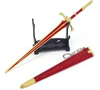 ZGHQHCDRH Réplique de l'épée à deux mains du chevalier l'Anneau d'Elden, 22 cm, entièrement en métal, objet collection