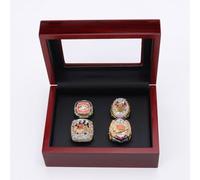 ZGHQHCDRH Répliques de bagues de championnat KC 1969, 2019, 2022 et 2023, ensemble de bagues de champions du Super Bowl, souvenirs de la FFL, objets de collection