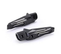ZGHQHCDRH Repose Pieds Moto Pédales 1 Paire de Repose-Pieds Avant et arrière avec rallonges pour Kawasaki Ninja 400 500 Ninja 500 Z400 Z500 ZX25R ZX4RR(Front Pedal BK 1pair)
