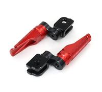 ZGHQHCDRH Repose Pieds Moto Pédales Repose-Pieds Avant réglables pour Suzuki SV650 2016-2022 SV650X 2018-2022 SFV650 Gladius 2009-2015 Katana(Red Katana Logo)