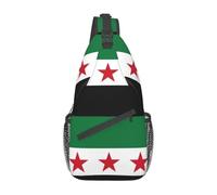 ZGHQHCDRH République Arabe syrienne Trois étoile Rouge Syrie Drapeau Sling bandoulière Sac de Poitrine Hommes Mode épaule Sac à Dos pour Voyage Cyclisme