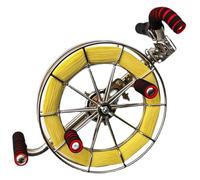 ZGHQHCDRH Roulette à cerf-Volant, Roue de cerf-Volant en Acier Inoxydable, Enrouleur d'extérieur, Grande Roue Adulte Haut Gamme, Anti-Retour à Frein Silencieux(28cm)