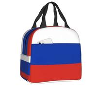 ZGHQHCDRH Sac à Lunch personnalisé de Drapeau de la Russie Hommes Femmes Chaud Refroidisseur boîte à Lunch isolée pour Bureau Adulte
