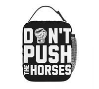 ZGHQHCDRH Sac fourre-Tout Isotherme pour Le déjeuner Ne Poussez Pas Les Chevaux Produit Drôle Mème Citation Stockage Boîte de Nourriture Y2K Glacière Boîte à Lunch Thermique pour Le Travail