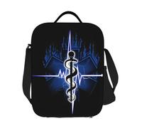 ZGHQHCDRH Sacs à Lunch isothermes personnalisés avec Logo EMT Star of Life pour Les Femmes Paramedic Health Care Portable Thermal Cooler Food Bento Box Work