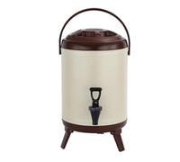 ZGHQHCDRH Seau en Acier Inoxydable, Distributeur de Boissons isolé avec Surface Mate à Double paroi isolée en Acier Inoxydable for café, thé, Soupe au Lait, fête de Famille, café Buffet(D,12L)