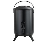 ZGHQHCDRH Seau en Acier Inoxydable， Distributeur de café de Boisson isolé en Acier Inoxydable 12L/3.1 Gallon, Distributeur de Boissons Thermiques Chaudes et Froides isolées for fête(Black)