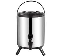 ZGHQHCDRH Seau en Acier Inoxydable， Distributeur isolé de Boissons glacées et Chaudes, Seau à Lait en Acier Inoxydable avec Robinet, pichet à Boisson au thé et à la Limonade(14L)