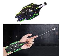 ZGHQHCDRH Spider String Shooter, Jeu de tir à Cordes avec aimants Ventouse, Prise Automatique, portée Lancement 9,8 Pieds, Rechargeable par USB, Jouet rôle Super-héros for Hommes et garçons(Black)