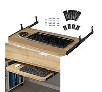 ZGHQHCDRH Support de Clavier Ergonomique sous Le Bureau, avec glissière, Plateau réglable en Hauteur for la Maison et(Black,600mmx270mm)