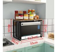 ZGHQHCDRH Support de four robuste for micro-ondes, support en bois et acier, étagère plan travail for , organisateur d'étagère comptoir cuisine à 2 niveaux