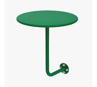 ZGHQHCDRH Table d'appoint Ronde Murale, Petite Table Basse Ronde Murale colorée, d'appoint Flottante en Fer forgé de Type L for Cocktails et cafés(Green)