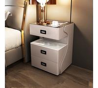 ZGHQHCDRH Table de Chevet avec tiroirs, Table de Chevet, Table d'appoint Moderne for Chambre à Coucher, Placard, entrée, dortoir Universitaire(Milky Brown,40x40x60cm)