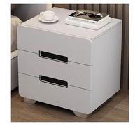 ZGHQHCDRH Table de Chevet, Tables de Chevet avec Station Recharge intégrée, Serrure à Empreinte Digitale, Lampe LED et Haut-parleurs Bluetooth(Light Grey a)