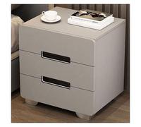 ZGHQHCDRH Table de Chevet, Tables de Chevet avec Station Recharge intégrée, Serrure à Empreinte Digitale, Lampe LED et Haut-parleurs Bluetooth(Dark Grey a)