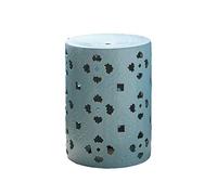 ZGHQHCDRH Tabouret en céramique, Tabouret de Tambour en céramique à Motif Feuille d'érable Creux Nouveau Style Chinois Rural, Tabouret Antique, jetée brodée(Blue)