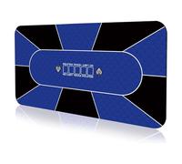 ZGHQHCDRH Tapis de Table de Poker, Tapis de Table Poker Texas Hold'em en Caoutchouc Portable for 10 Joueurs avec Sac Transport(S)