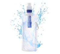 ZGHQHCDRH tasse pliable, Sac à eau réutilisable avec paille filtrante intégrée | Bouteille d'eau compacte et portable for une hydratation en déplacement(1000 Ml)