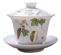 ZGHQHCDRH tasses à café, Tasse à café, tasse à thé, service à thé chinois Gaiwan Kung Fu de 150 ml, service à thé en céramique de voyage, tasse de la soupière, cérémonie du thé