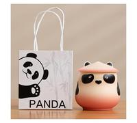 ZGHQHCDRH Urne pour Animaux de Compagnie, Urne Souvenir de Panda en céramique for Les Cendres d'animaux Humains, Partage Multicolore(E)