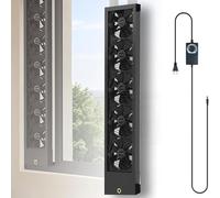 ZGHQHCDRH Ventilateur Extracteur Rétractable Fenêtre, Ventilateur Vertical Porte Fenêtre, 2800RPM Silencieux, Vitesse Variable, Installation Sans Perçage Chambre Cuisine Bureau Salle Bain(75-80cm)