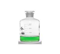 ZGHSWM Bouteille de Laboratoire à Bouche étroite, Bouteille de réactif à Petite Bouche en Verre commun Marron/Transparent avec Bouchon Sol, flacons d'échantillon de Laboratoire