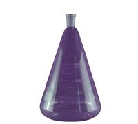ZGHSWM Flacon Erlenmeyer à Joint Standard en Verre de Laboratoire 24/40(2000ml)