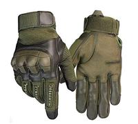 ZGHYBD Tactical Gloves-Indestructible, Warm, Waterproof, Full Finger Finger Hard Knuckle Gloves for Hunting, Shooting, Motorcycle, Cycling, Hiking, Lumbering Heavy Industry L Green