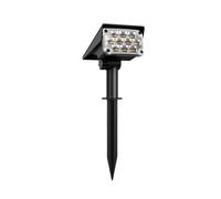 ZGJIAJU 1 Pc/2 Pc/4 Pièces Projecteur Solaire Réglable Lumière De Jardin Solaire IP65 Super Lumineux Paysage Applique Murale Lumière Extérieure Lampe Solaire(Three Light Colors,1PC)