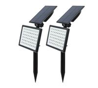 ZGJIAJU 1 Pc/2 Pièces 50/54LED Lumière Solaire Réglable Extérieur Étanche Projecteur Solaire Lumière Solaire De Jardin Énergie Solaire Applique Murale For Jardin(TS-G0902(2 PACK),Warm White)